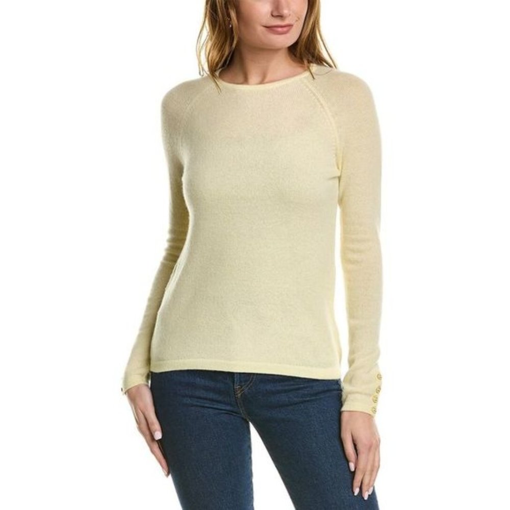 J. McLaughlin Jamey Pullover Sweater in Lemonade Sz Small
